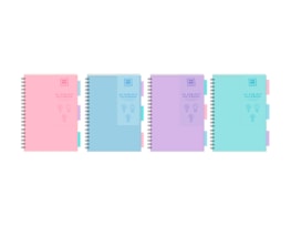 Wholesale Pastel A5 PP Subject Notebook - 200 pages