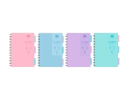 Wholesale Pastel A5 PP Subject Notebook - 200 pages