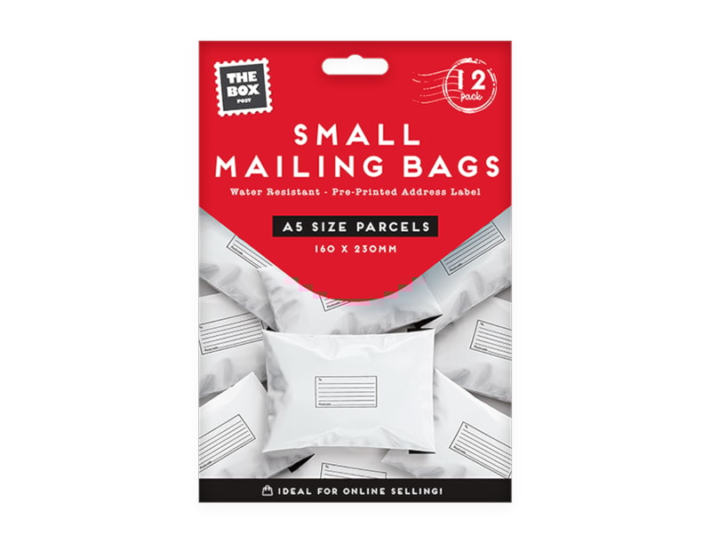 Wholesale Small Mail Bags 160 x 230mm - 12pk
