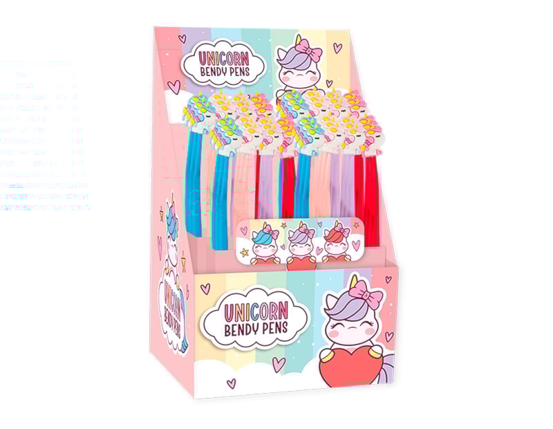 Wholesale Unicorn Bendy Pens CDU Wholesale Unicorn Bendy Pens CDU