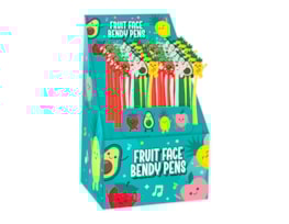 Wholesale Fruit Face Bendy Pens CDU