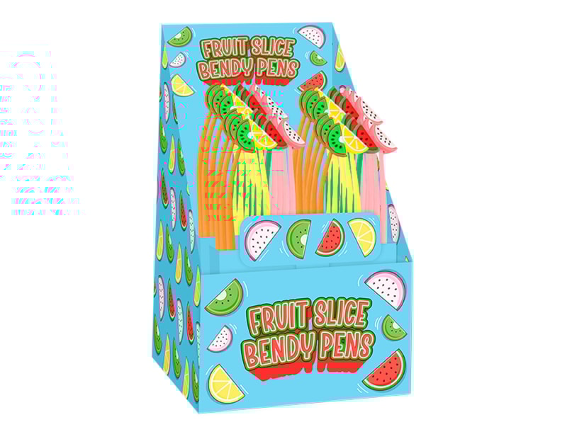 Wholesale Fruit Slice Bendy Pens CDU Wholesale Fruit Slice Bendy Pens CDU