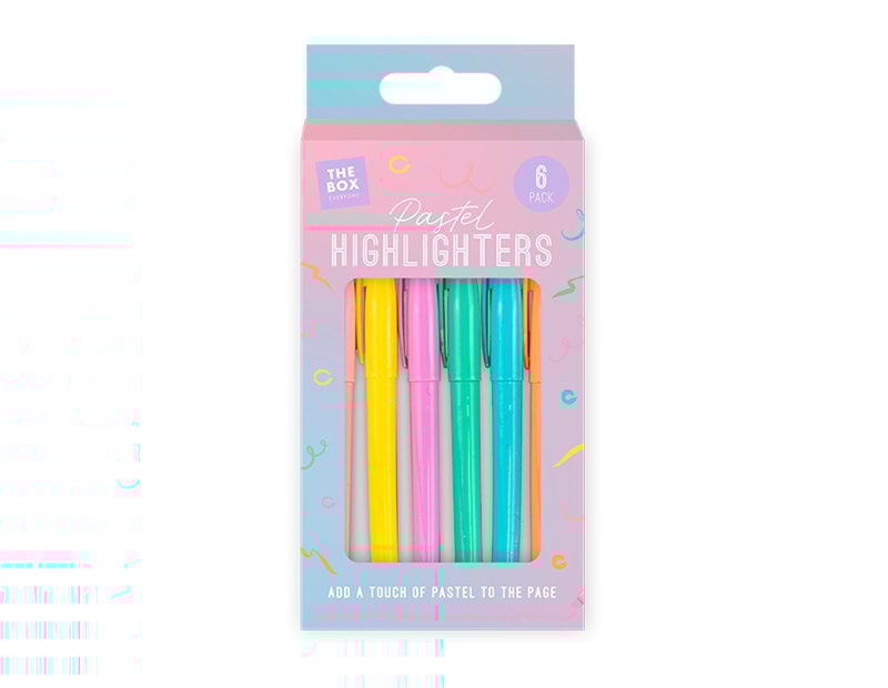 Wholesale Pastel Highlighters 6pk