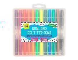 Wholesale Dual End Felt Tip Pens 24pk
