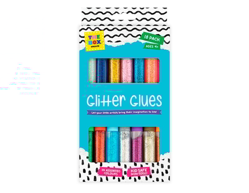 Wholesale Glitter Glues 18pk Wholesale Glitter Glues 18pk