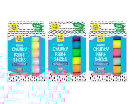 Wholesale Chunky Paint Sticks 6pk Wholesale Chunky Paint Sticks 6pk