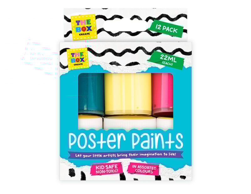 Wholesale Poster Paints 22ml 12pk Wholesale Poster Paints 22ml 12pk