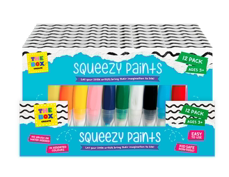Wholesale Squeezy Paints 12Pk CDU Wholesale Squeezy Paints 12Pk CDU