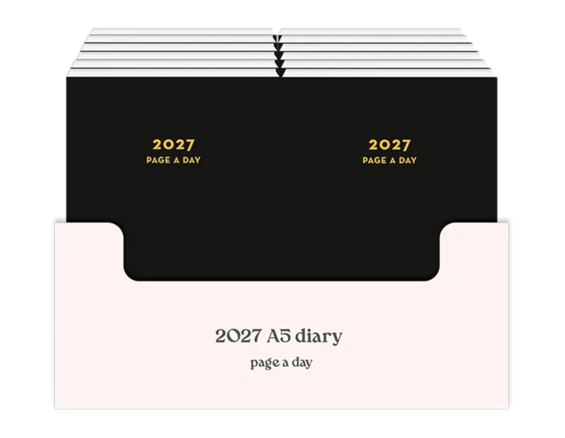 Wholesale 2027 Black A5 Page A Day Diary CDU Wholesale 2027 Black A5 Page A Day Diary CDU