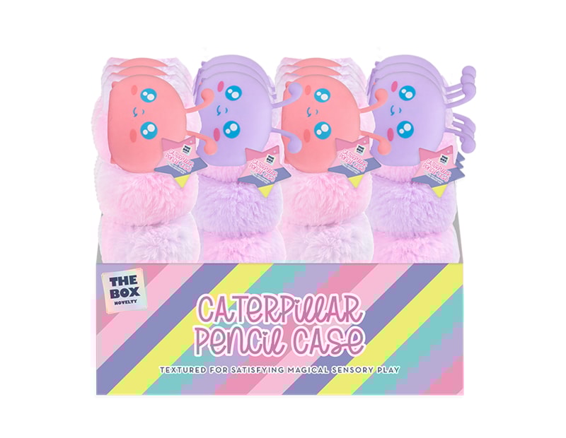 Wholesale Fluffy Caterpillar Pencil Case CDU Wholesale Fluffy Caterpillar Pencil Case CDU