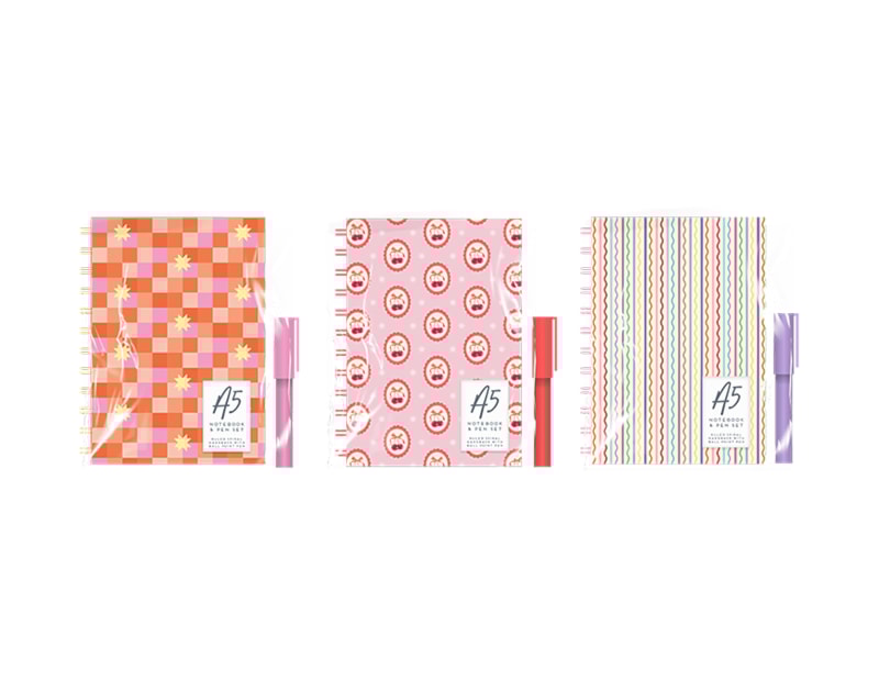 Wholesale A5 Wiro Notebook & Pen Set - Adult Wholesale A5 Wiro Notebook & Pen Set - Adult