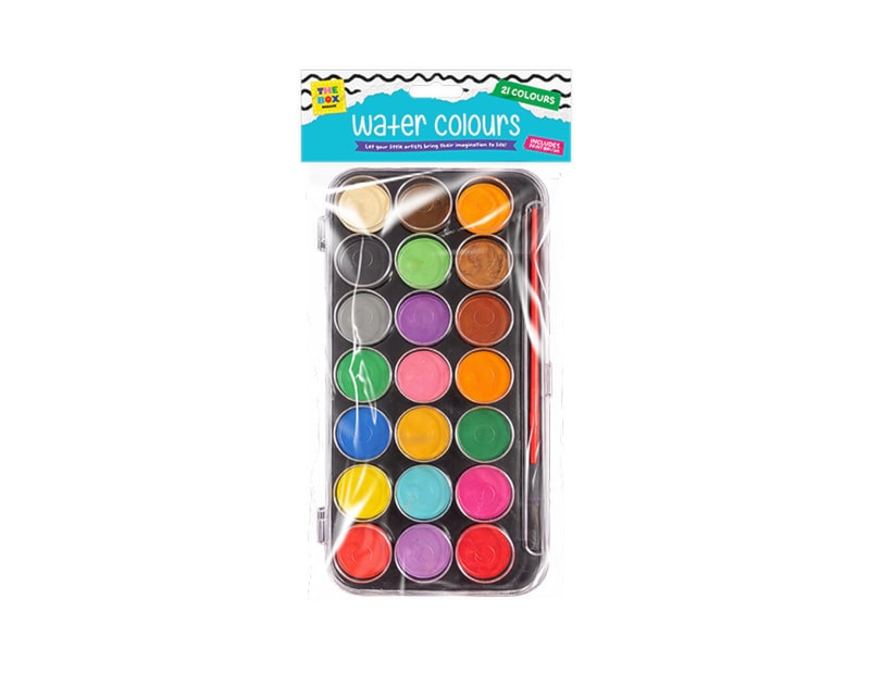 Wholesale 21 Water Colour Palette & Brush Wholesale 21 Water Colour Palette & Brush