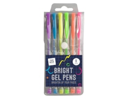 Wholesale Bright Gel Pens - 6 Pack Wholesale Bright Gel Pens - 6 Pack