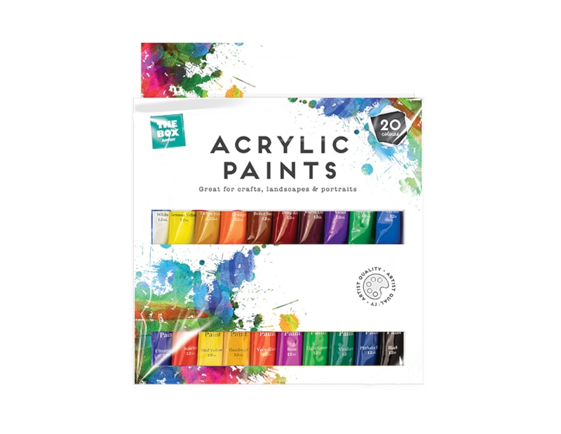 Wholesale Acrylic Paints 12ml 20pk Wholesale Acrylic Paints 12ml 20pk