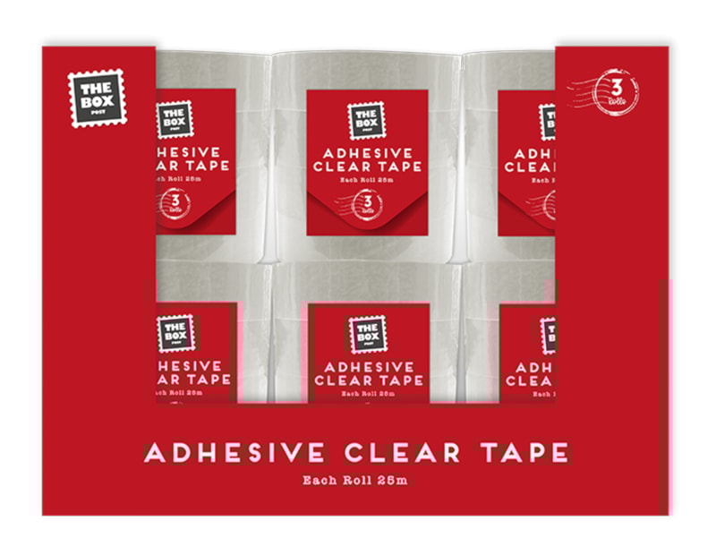 Wholesale Clear Adhesive Tape 3pk 25m Wholesale Clear Adhesive Tape 3pk 25m