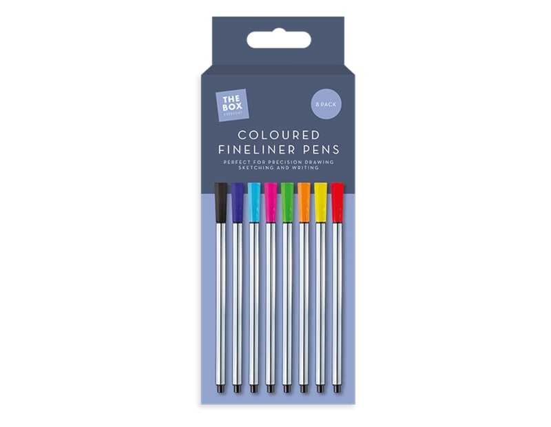 Wholesale Coloured Fine Liner Pens 8pk Wholesale Coloured Fine Liner Pens 8pk
