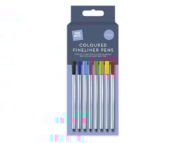 Wholesale Coloured Fine Liner Pens 8pk