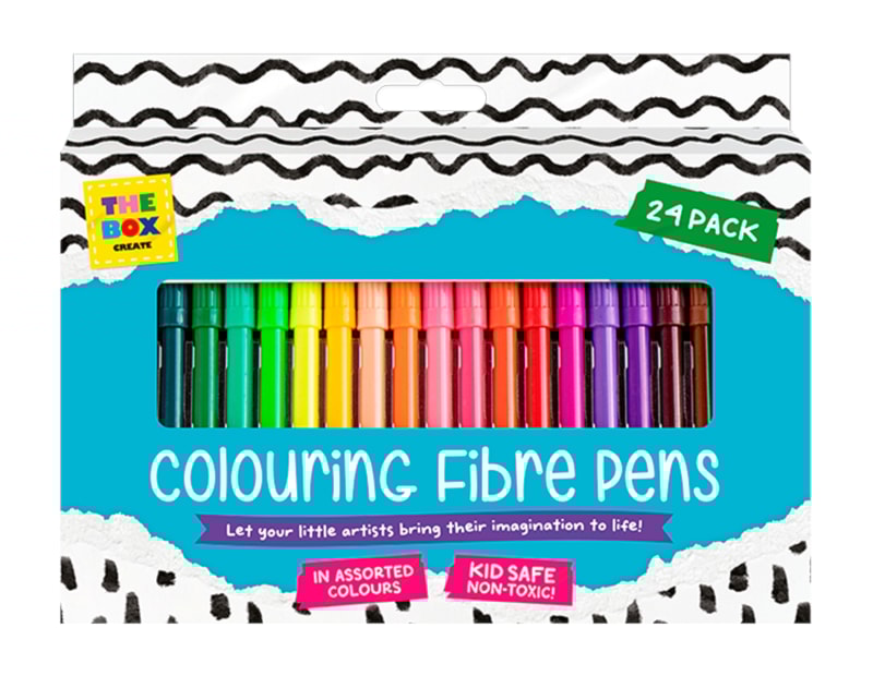 Wholesale Colouring Fibre Pens 24pk Wholesale Colouring Fibre Pens 24pk