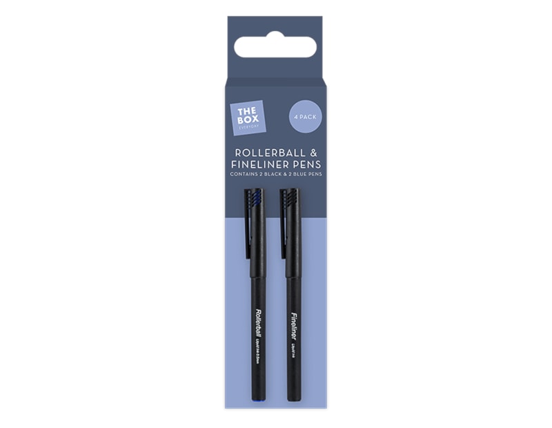 Wholesale Fine liners & Rollerballs 4pk Wholesale Fine liners & Rollerballs 4pk