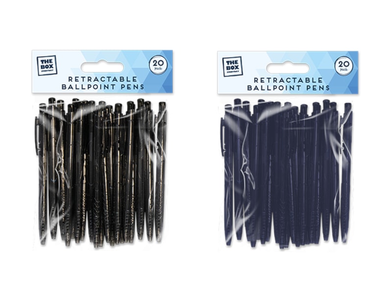 Wholesale Retractable Ballpoint Pens 20pk Wholesale Retractable Ballpoint Pens 20pk