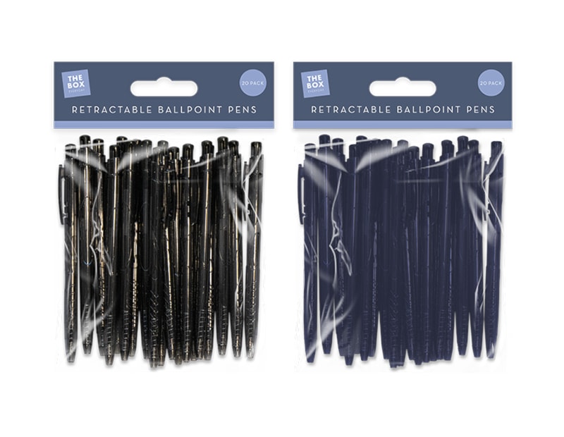 Wholesale Retractable Ballpoint Pens 20pk Wholesale Retractable Ballpoint Pens 20pk