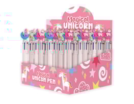 Wholesale Unicorn Novelty 6 Colour Ballpoint Pen CDU Wholesale Unicorn Novelty 6 Colour Ballpoint Pen CDU