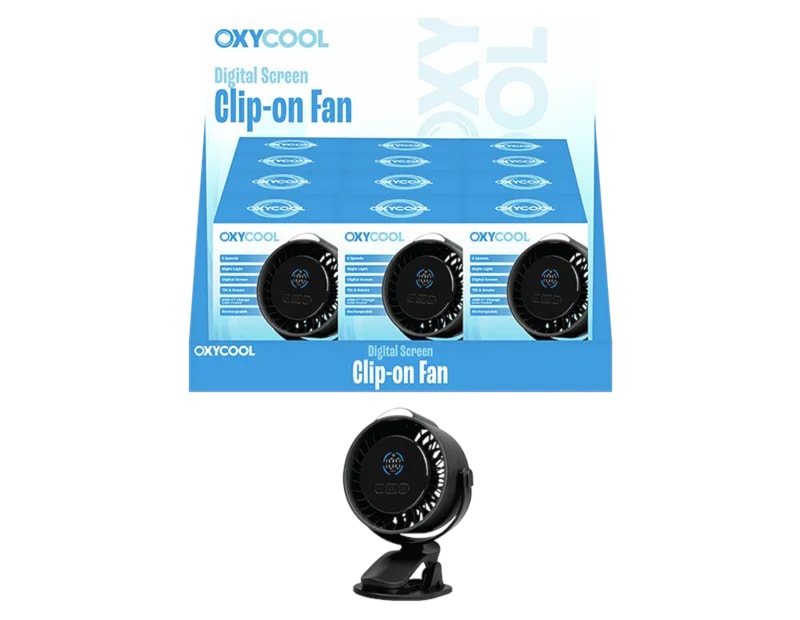 Wholesale Digital Screen Clip on Fan 18cm CDU Wholesale Digital Screen Clip on Fan 18cm CDU