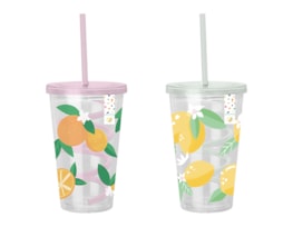 Wholesale Summer Party Fruit Cup & Swirly Straw Wholesale Summer Party Fruit Cup & Swirly Straw