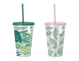 Wholesale Summer Party Leaf Cup & Swirly Straw Wholesale Summer Party Leaf Cup & Swirly Straw