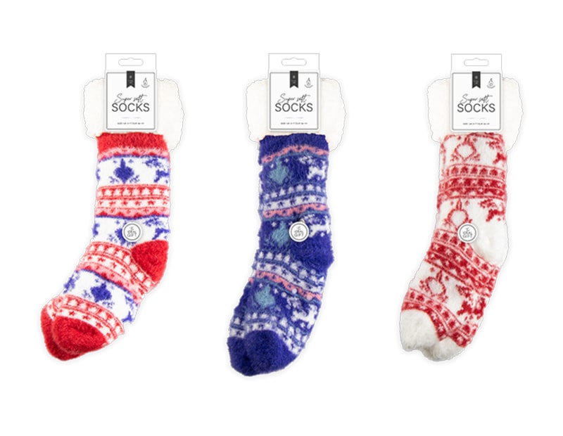 Wholesale Supersoft Printed Lounge Socks Wholesale Supersoft Printed Lounge Socks
