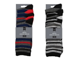 Wholesale Mens Stripe Ankle Socks 5 Pairs
