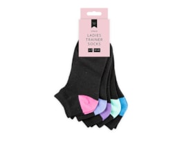Wholesale Ladies Black Trainer Socks 5pk Wholesale Ladies Black Trainer Socks 5pk