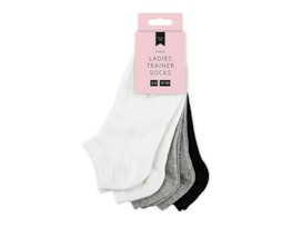 Wholesale Ladies Plain Trainer Socks 5pk Wholesale Ladies Plain Trainer Socks 5pk