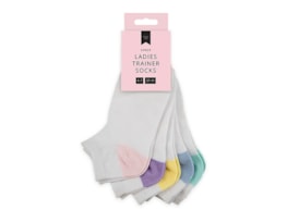 Wholesale Ladies White Trainer Socks 5pk