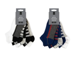 Wholesale Men's Stripe Trainer Socks 5pk