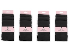 Wholesale Ladies 40 Denier Black Opaque Tights 3pk.