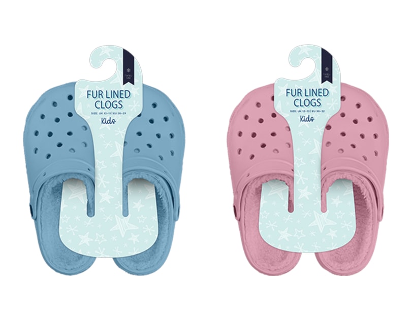 Wholesale Kids Fur Lined Clogs Wholesale Kids Fur Lined Clogs