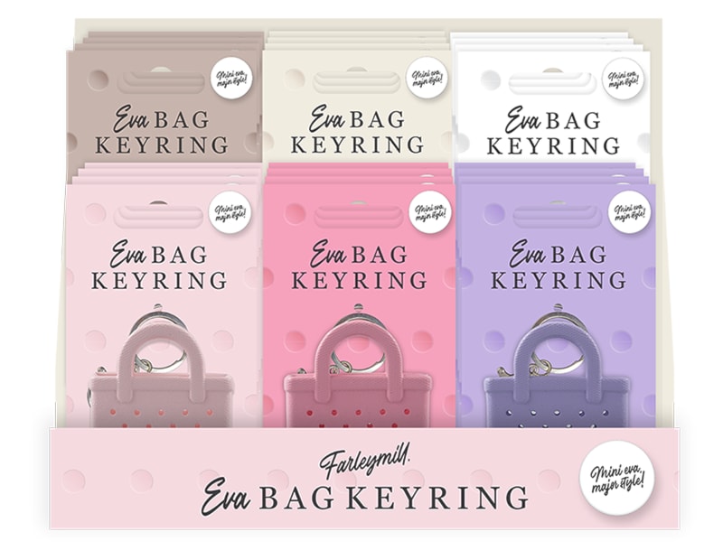 Wholesale EVA Bag Keyring CDU
