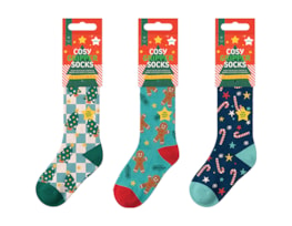 Wholesale Boys Printed Novelty Cosy Socks with Grippers