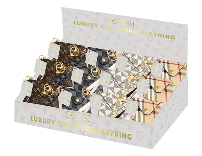Wholesale Luxury Coin Purse Keyring CDU Wholesale Luxury Coin Purse Keyring CDU