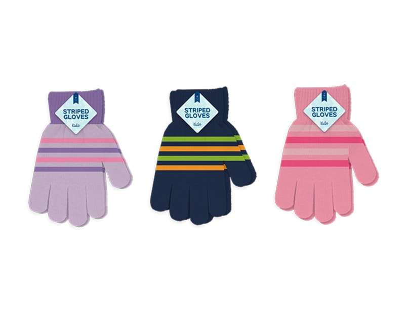 Wholesale Kids Striped Magic Gloves Wholesale Kids Striped Magic Gloves