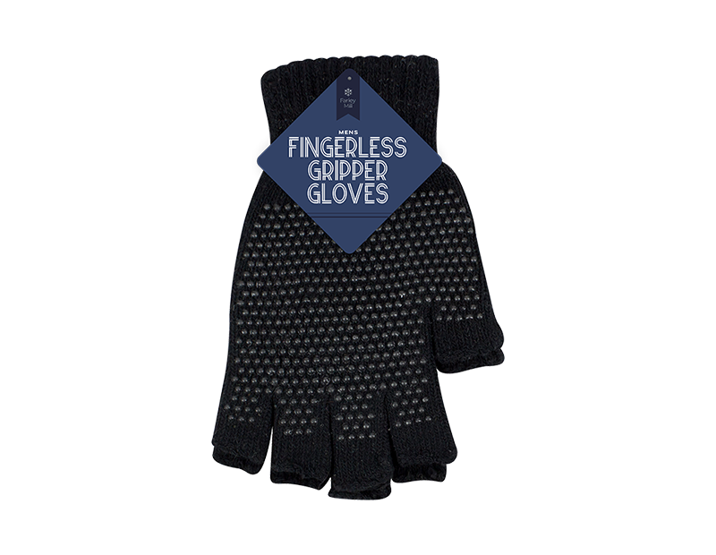 Wholesale Mens Fingerless Gripper Gloves