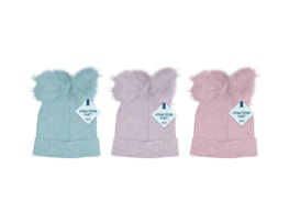 Wholesale Kids Pom Pom Hat With Metallic Thread