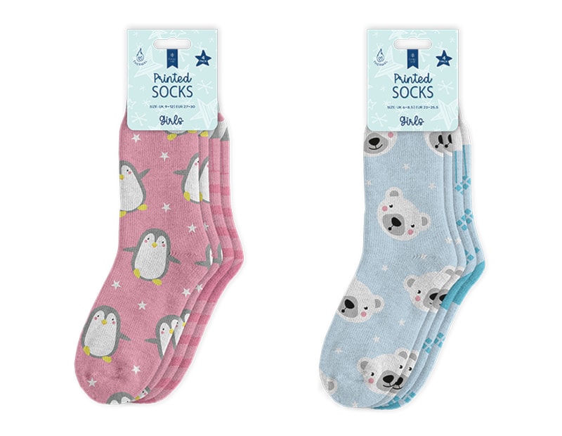 Wholesale Kids Printed Thermal Socks Wholesale Kids Printed Thermal Socks