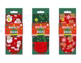 Wholesale Mens Novelty Christmas Cosy Socks 2pk