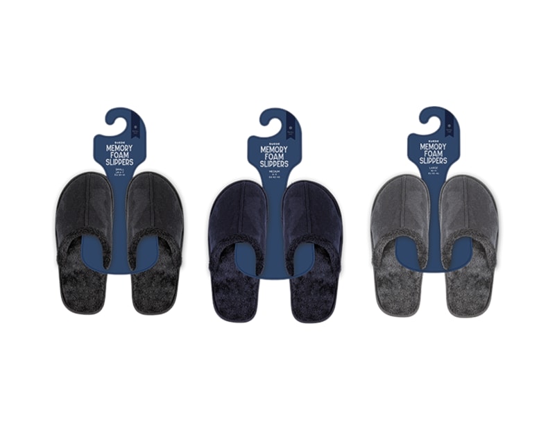 Wholesale Men's Suede Memory Foam Slippers Wholesale Men's Suede Memory Foam Slippers