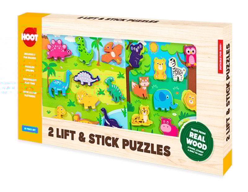 Wholesale Wooden Easy Light & Stick Puzzles 2pk Wholesale Wooden Easy Light & Stick Puzzles 2pk