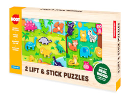 Wholesale Wooden Easy Light & Stick Puzzles 2pk