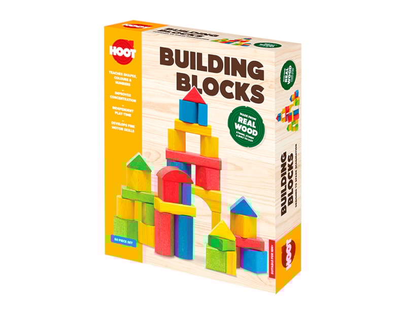Wholesale Wooden Building Blocks 50pk Wholesale Wooden Building Blocks 50pk