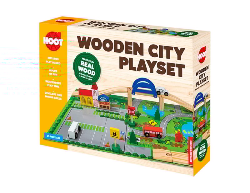 Wholesale Wooden City Play Set